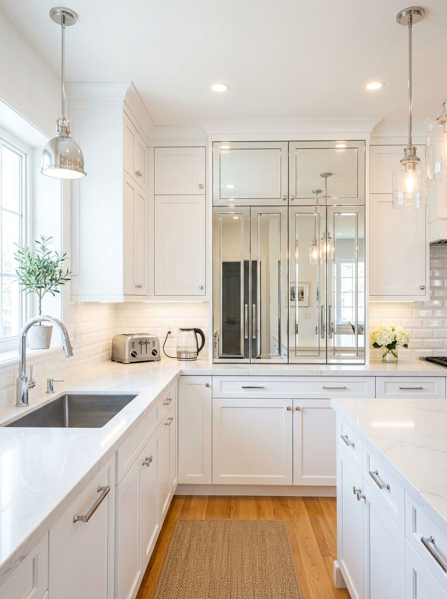 Mirrored cabinet appliance garage - 30 hidden toaster garage ideas aesthetic