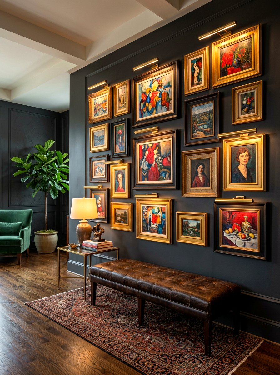 Mirrored gallery wall - 30 salon wall ideas