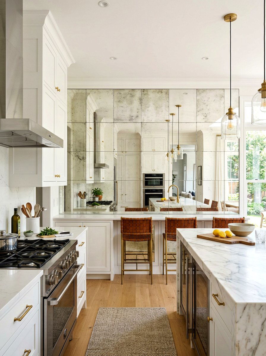 30 Neo Deco Kitchen Ideas with Chic Symmetry and Bold Details