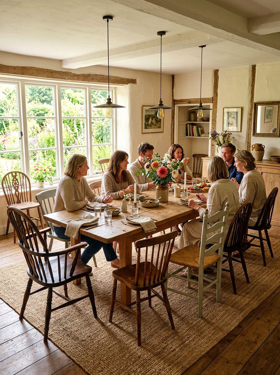 Mismatched Chair Dining Room - 30 English dining room ideas