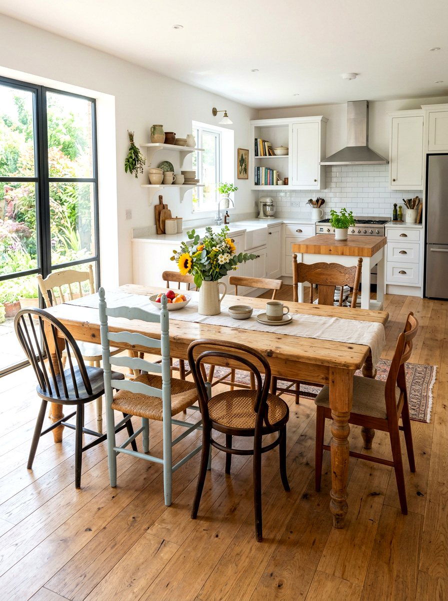 Mismatched Dining Chair - 30 thrifted decor styling ideas