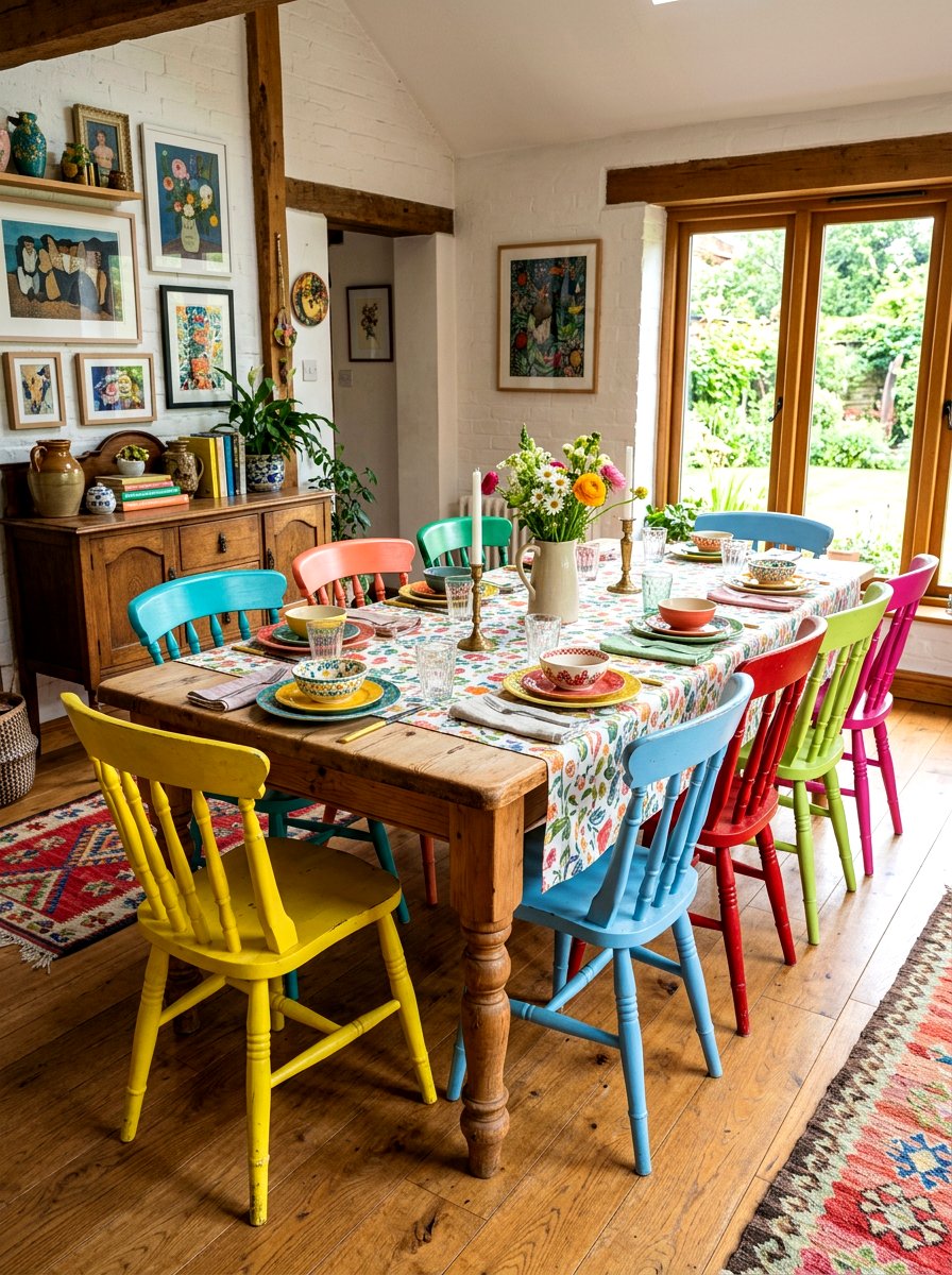 Mismatched Dining - 30 playful apartment decor ideas