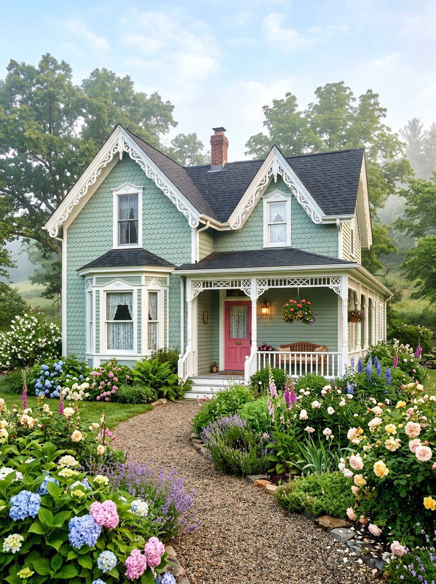 Mist green siding - 30 house siding color ideas