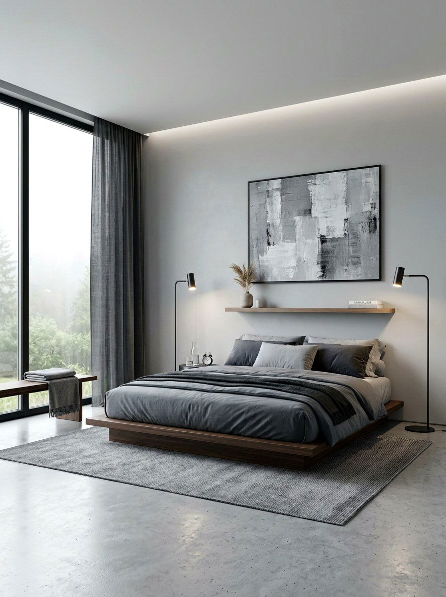 Misty Gray Bedroom - 30 healing color bedroom ideas