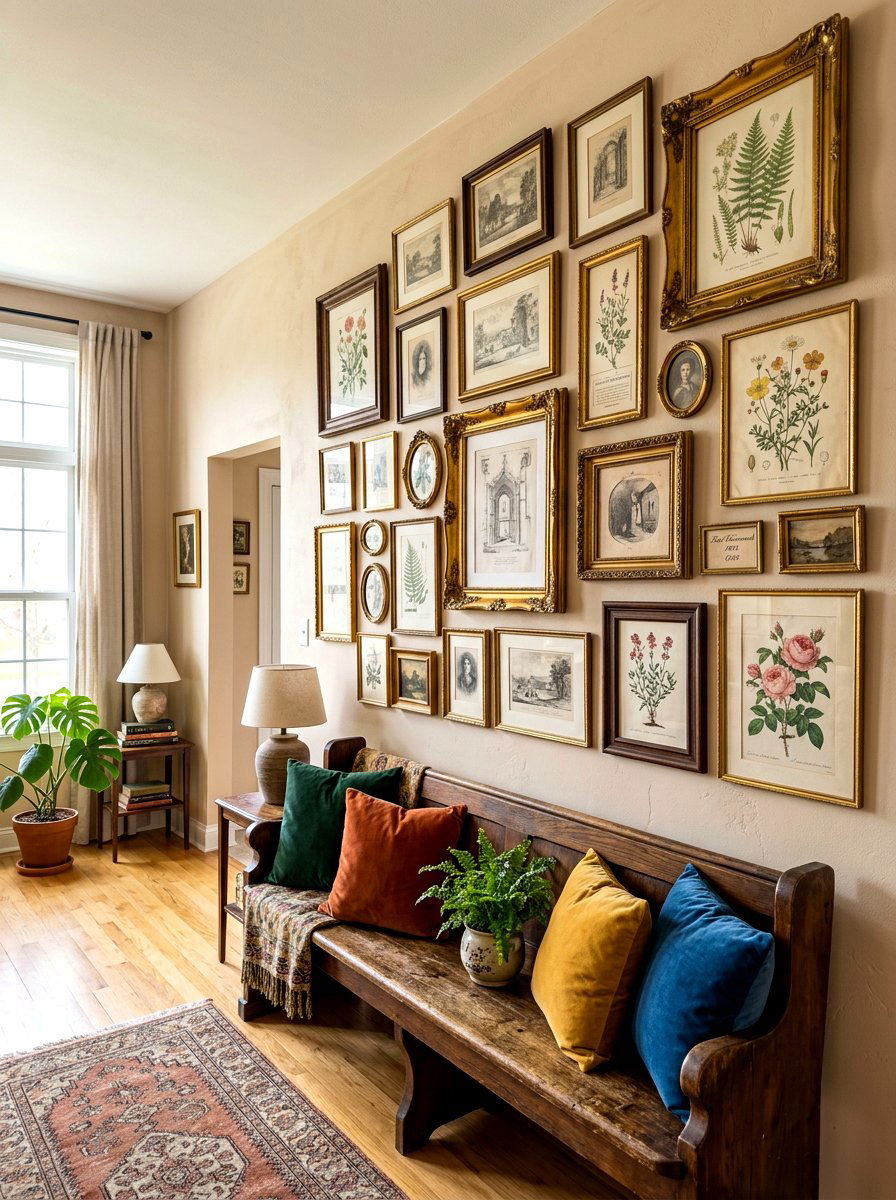 Mix And Match Vintage Frames Gallery - 30 eclectic frame wall ideas