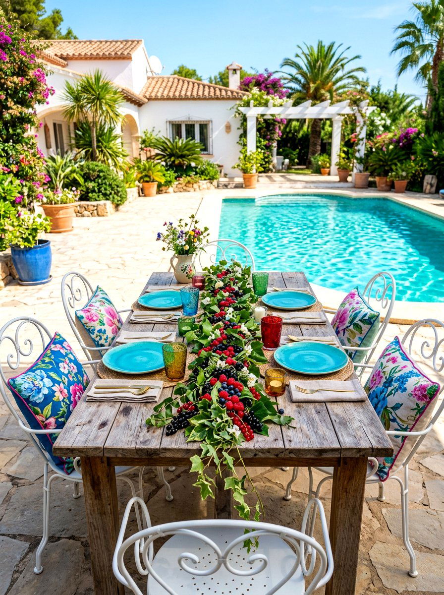 Mixed Berry Garland - 30 berry table summer ideas