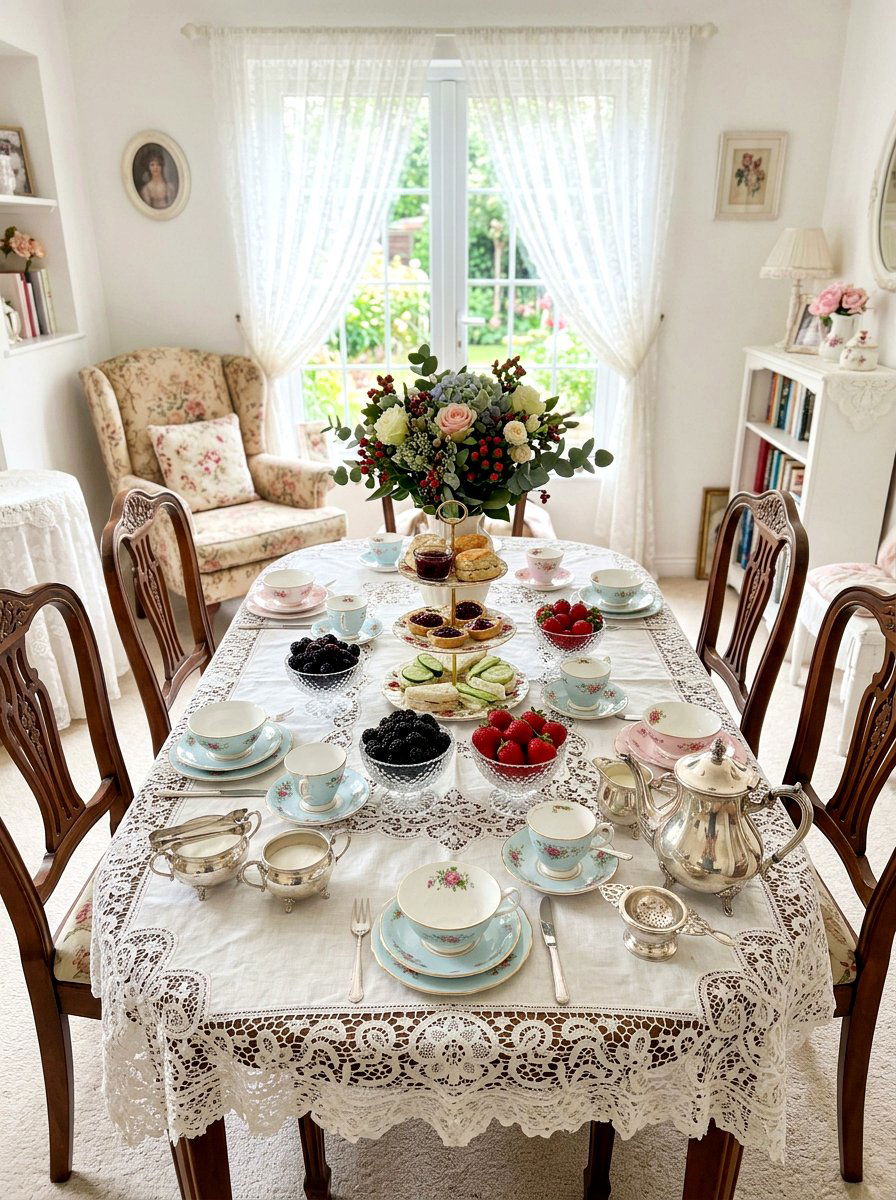 Mixed Berry and Lace Tea Party - 30 fruit market tablescape ideas