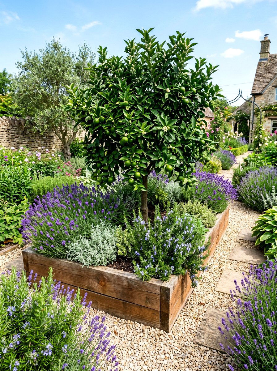 Mixed Citrus Herb Garden - 30 dwarf citrus garden ideas
