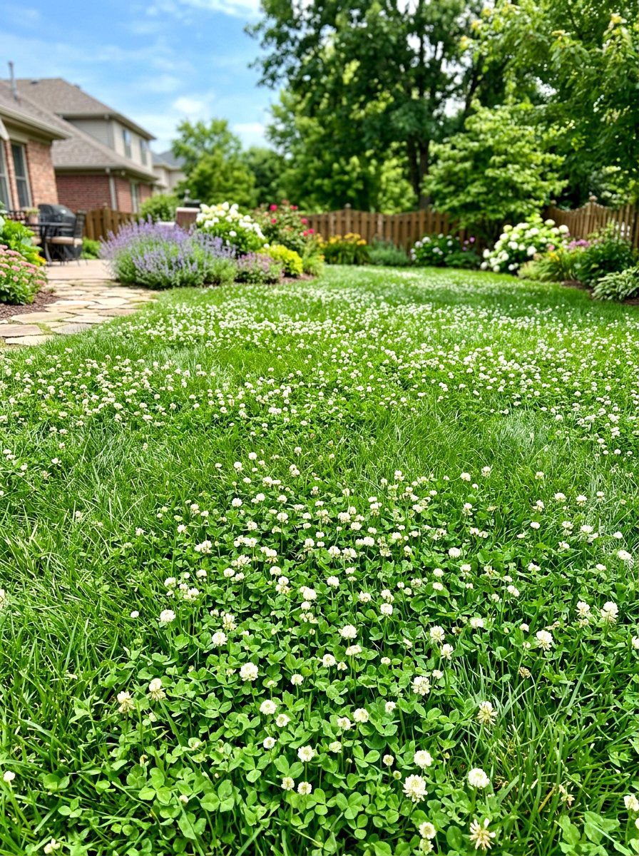 Mixed Clover Grass Lawn - 30 clover lawn backyard ideas aesthetic