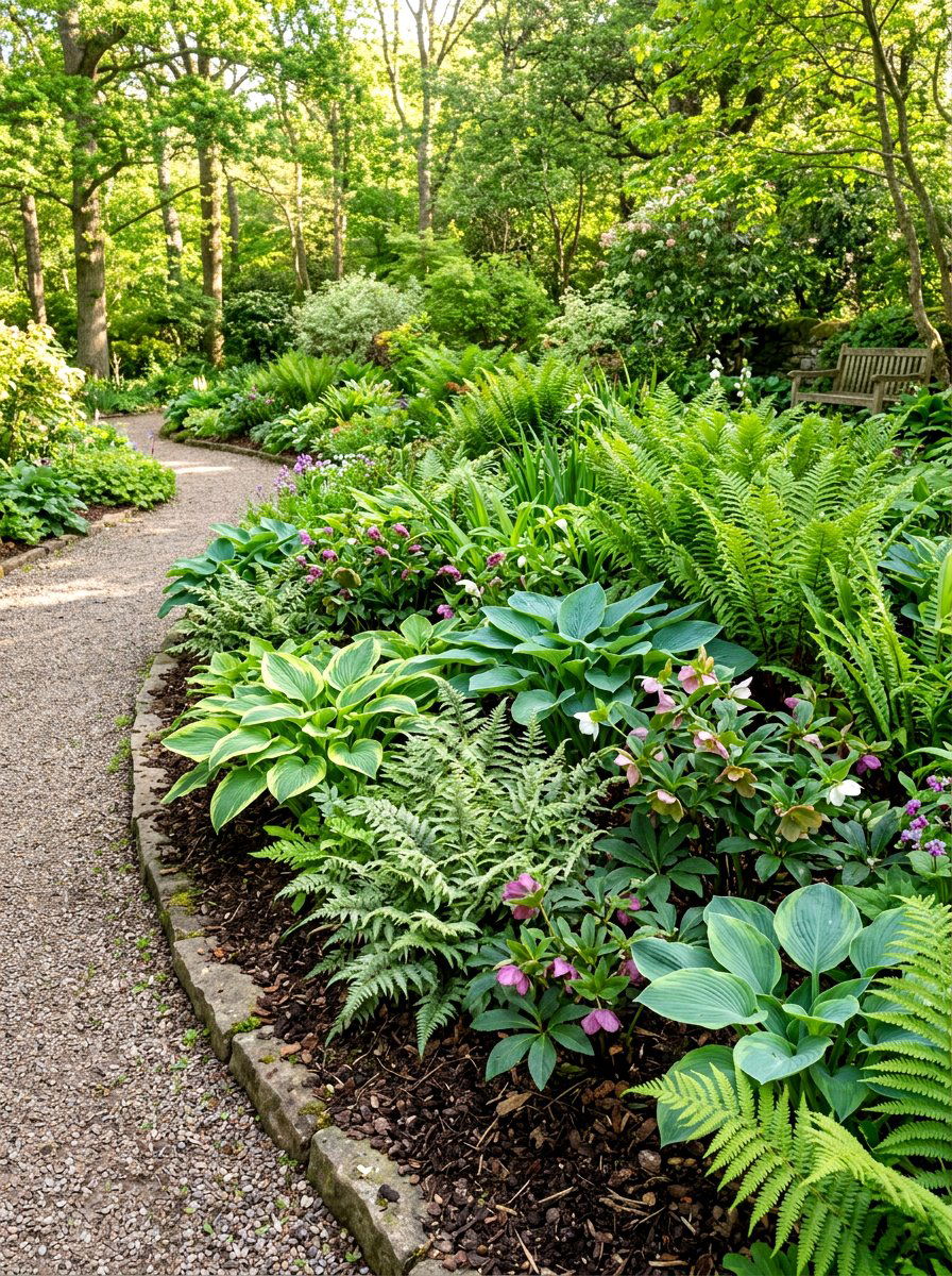 Mixed Fern Border - 30 fern garden ideas
