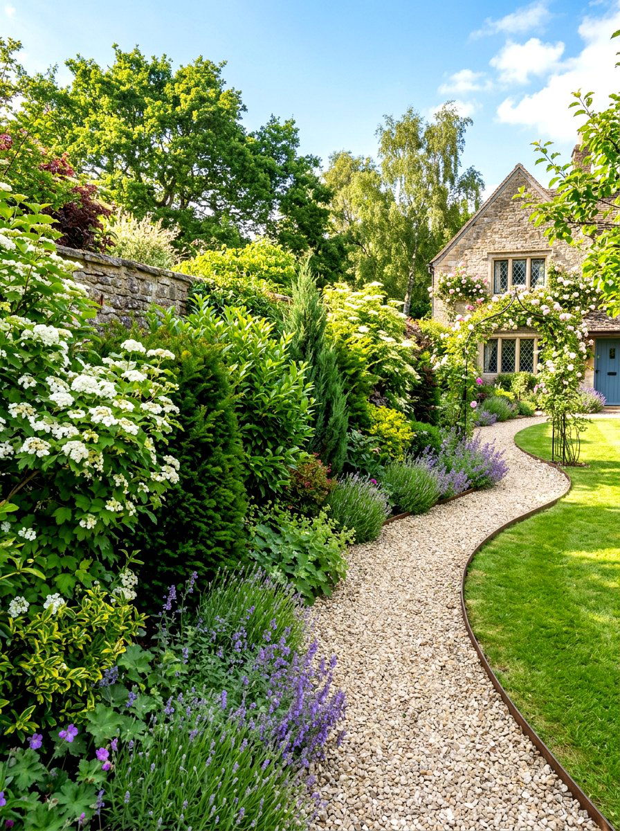 Mixed Hedge Border - 30 side yard privacy ideas