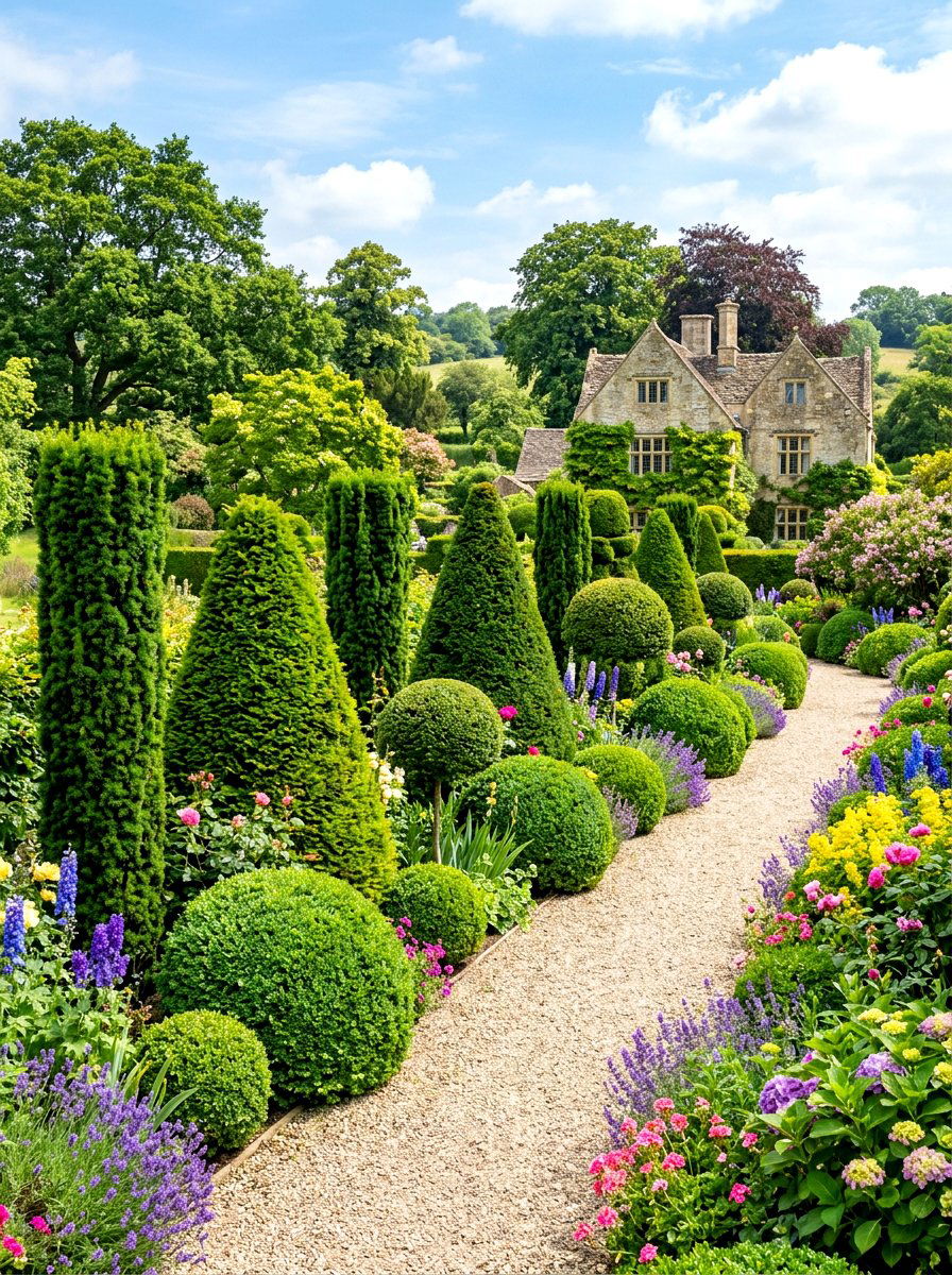 Mixed Height Topiary - 30 topiary garden ideas