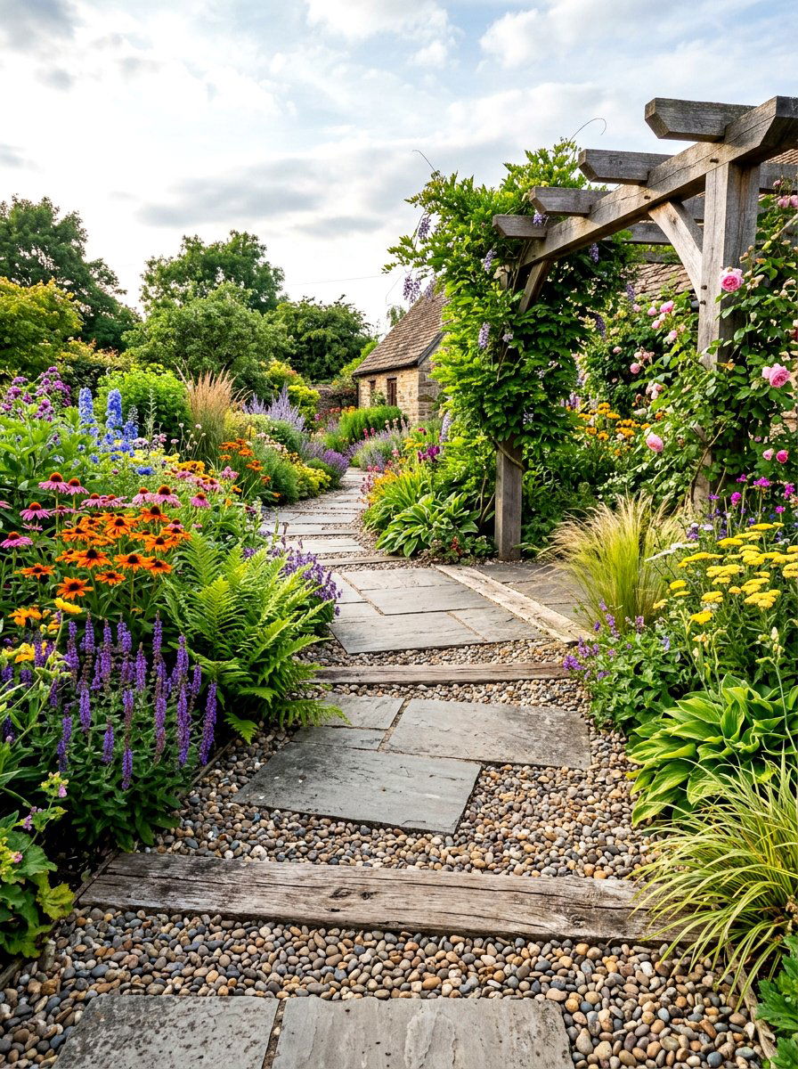 Mixed Material Path - 30 garden path ideas