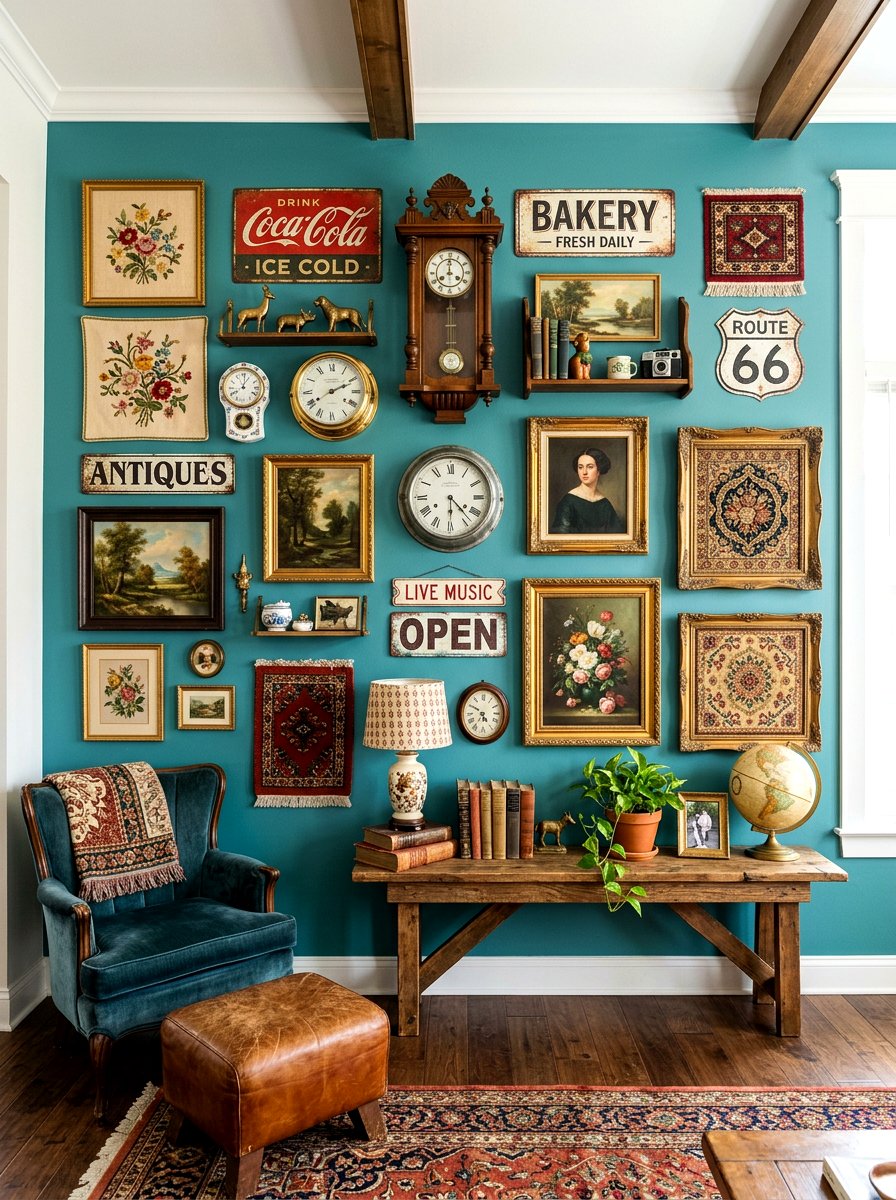 Mixed Media Collection - 30 maximalist art wall ideas