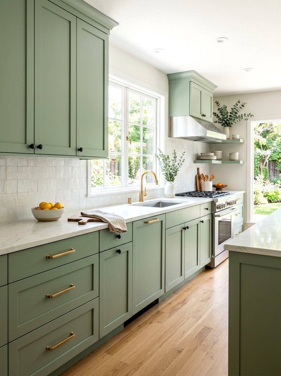 Mixed Metal Cabinet Hardware - 30 layered kitchen decor ideas