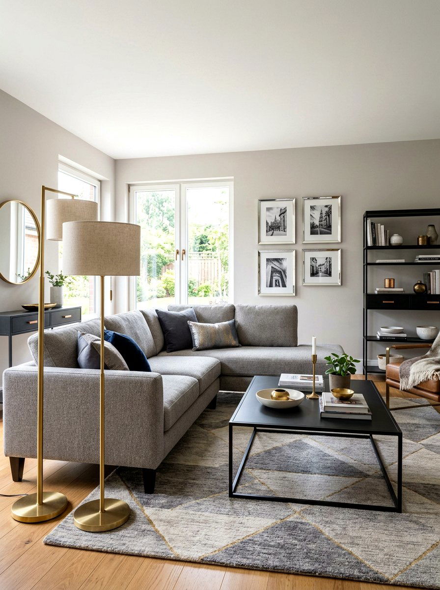 Mixed Metal Decor - 30 trend forward living room ideas