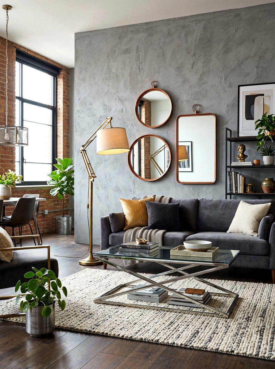 Mixed Metal Decor - 30 anti minimal living room ideas