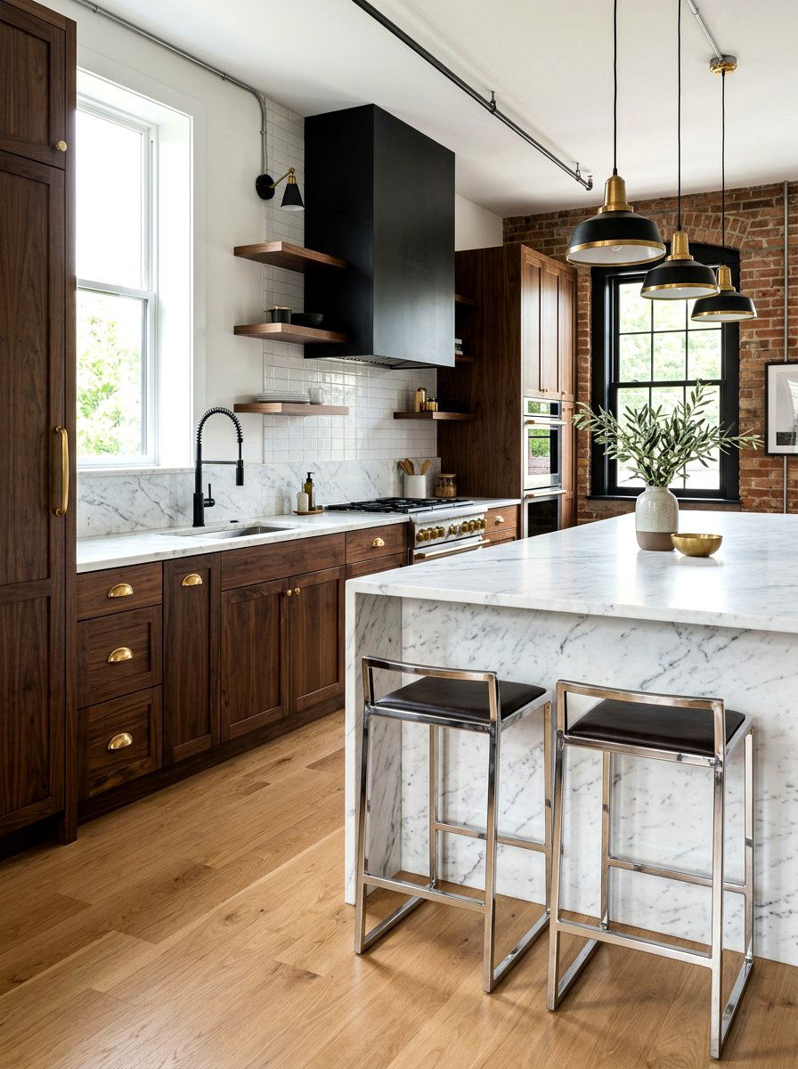 Mixed Metal Finishes - 30 editorial apartment decor ideas