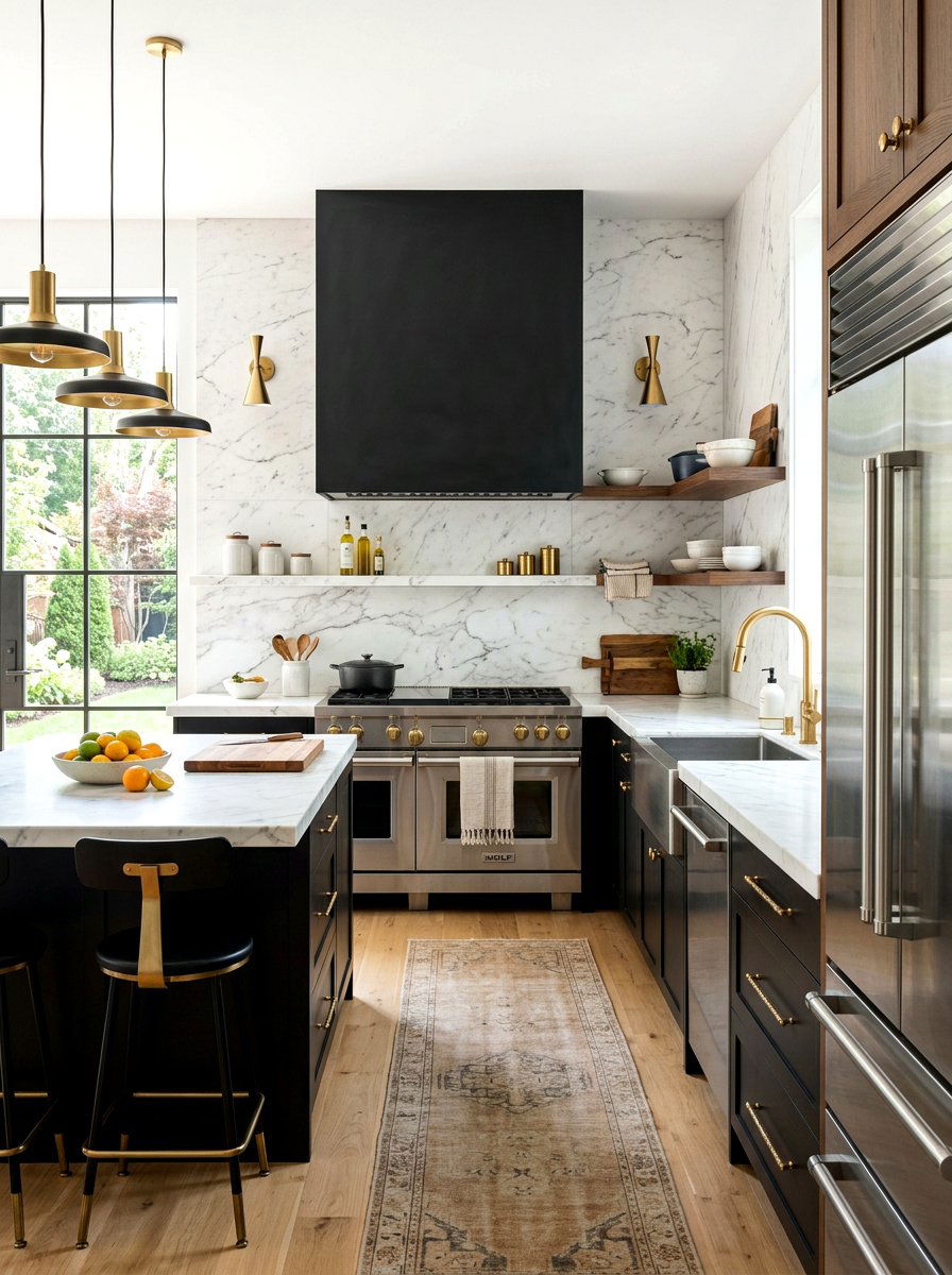 Mixed Metal Kitchen Finishes - 30 organic modern kitchen ideas