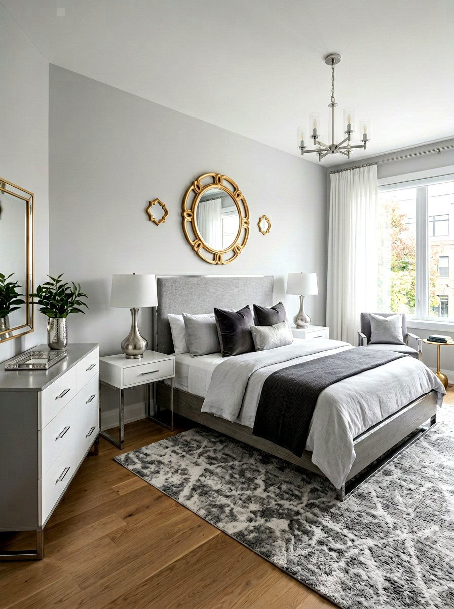 Mixed Metallic Bedroom - 30 art deco bedroom ideas