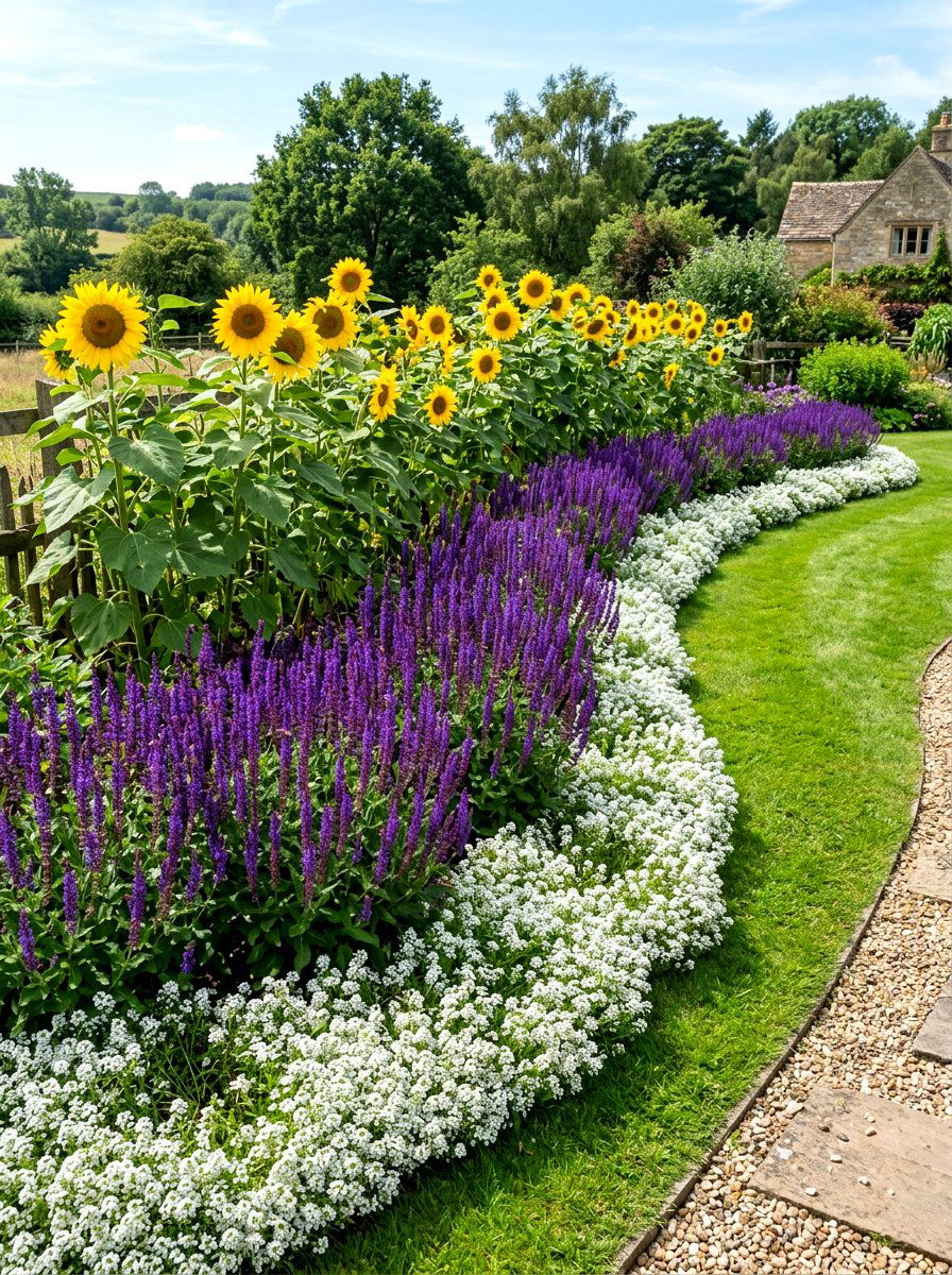 Mixed Nectar Border - 30 pollinator paradise backyard ideas