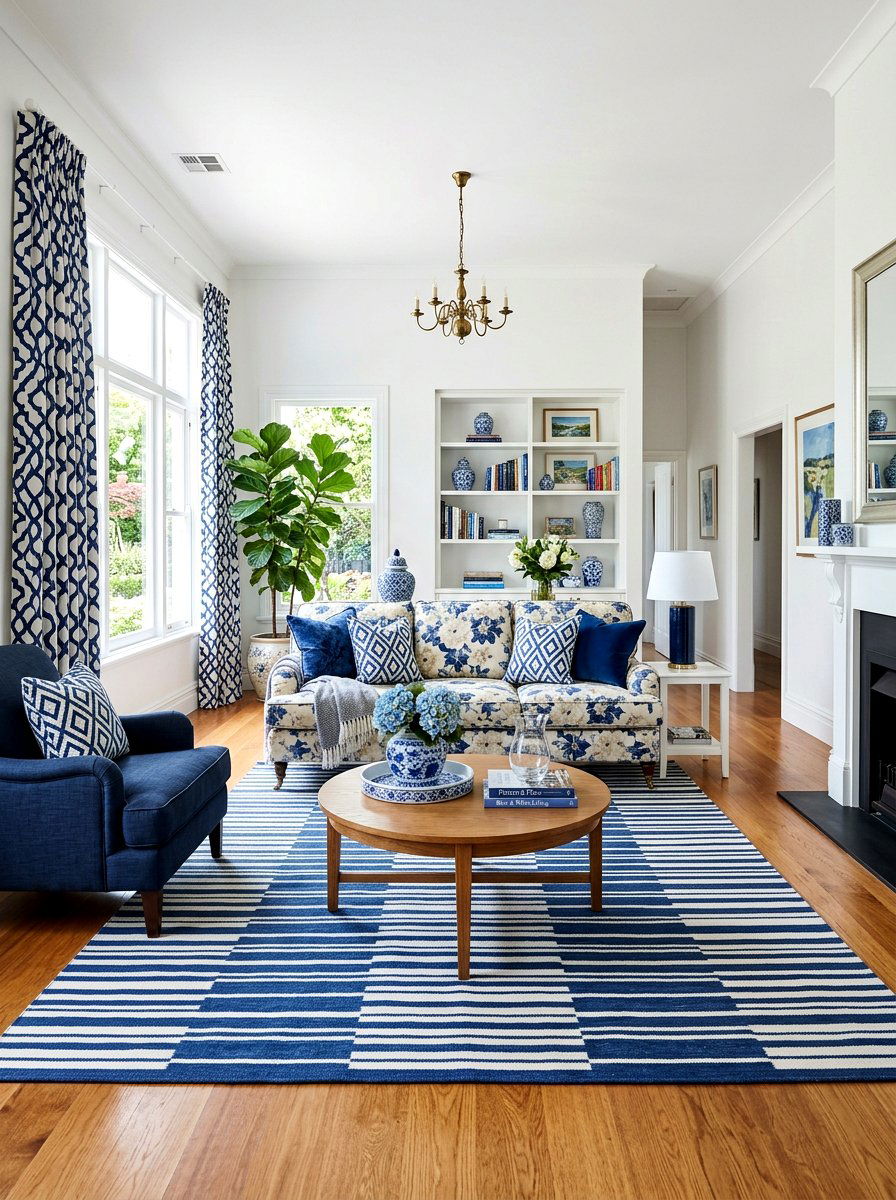 Mixed Pattern Living Room - 30 maximalist living room ideas