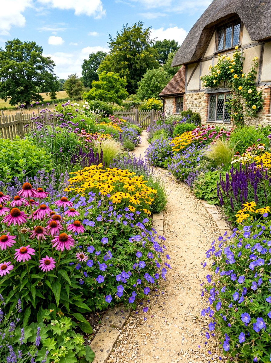 Mixed Perennial Garden - 30 cottage flower bed ideas