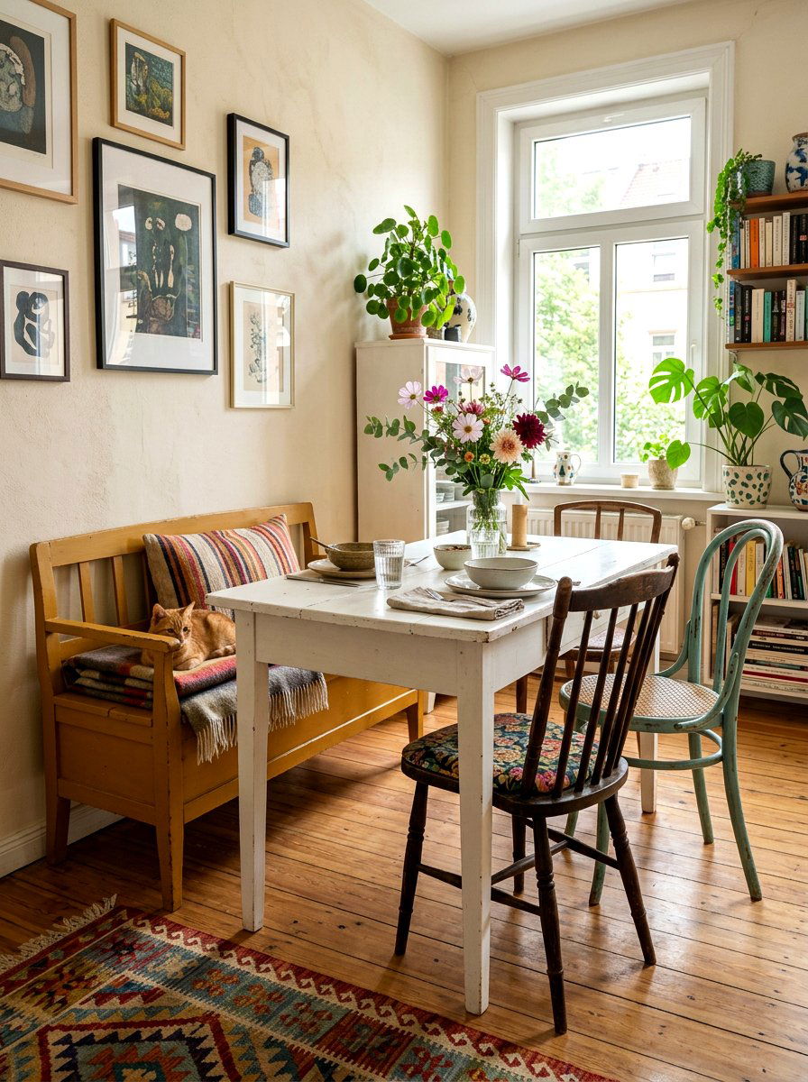Mixed Seating Arrangement - 30 apartment breakfast nook ideas