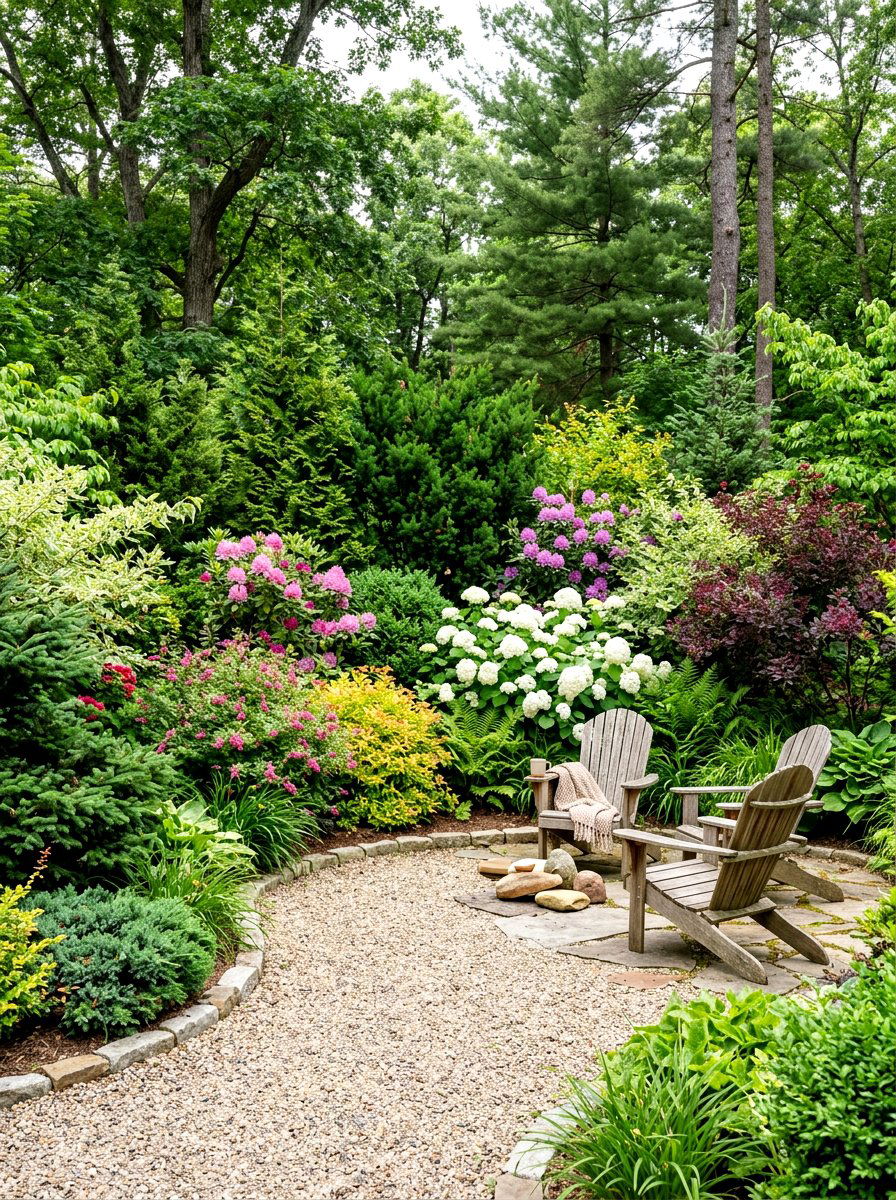 Mixed Shrub Border - 30 hedge wall patio ideas