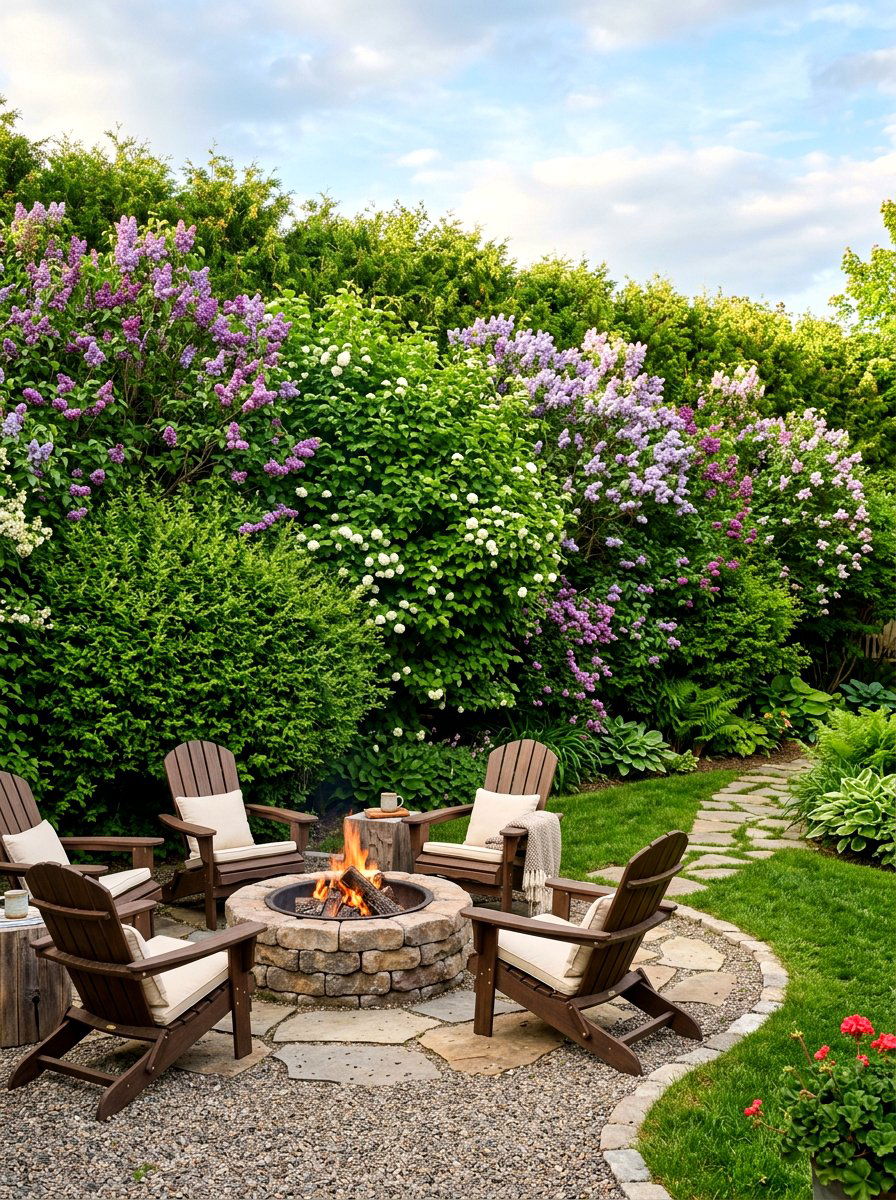 Mixed Shrub Border Privacy - 30 corner lot landscaping ideas