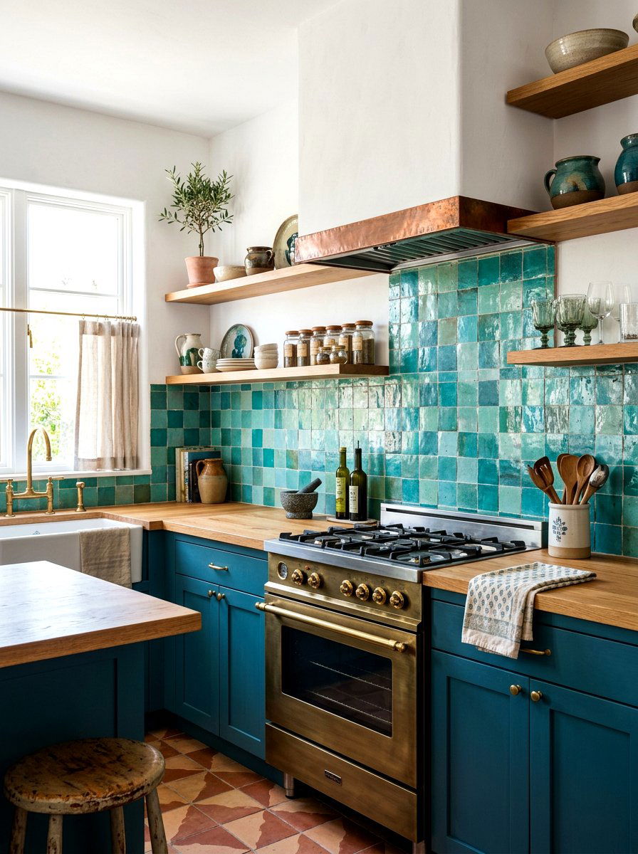 Mixed color zellige backsplash - 30 zellige tile backsplash ideas