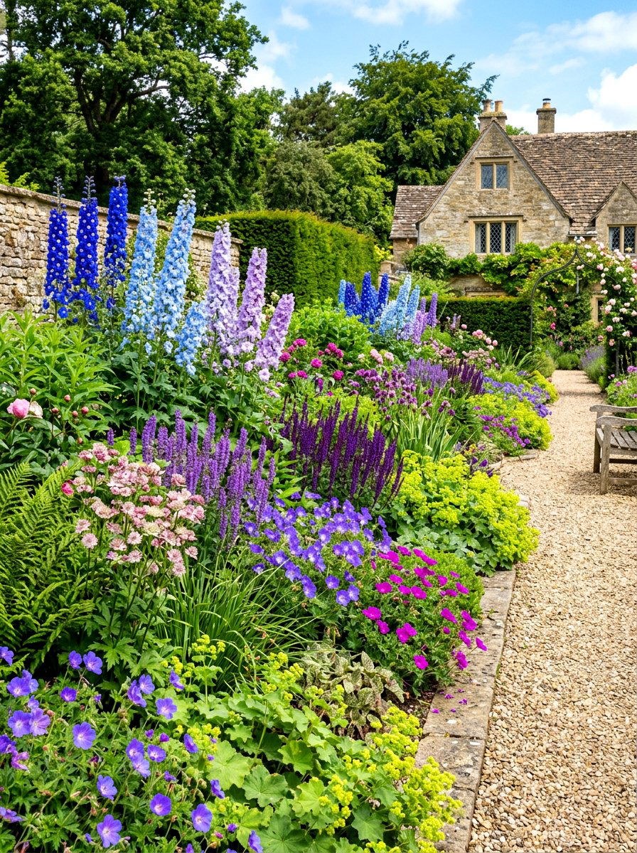 Mixed herbaceous border - 30 bee garden border ideas