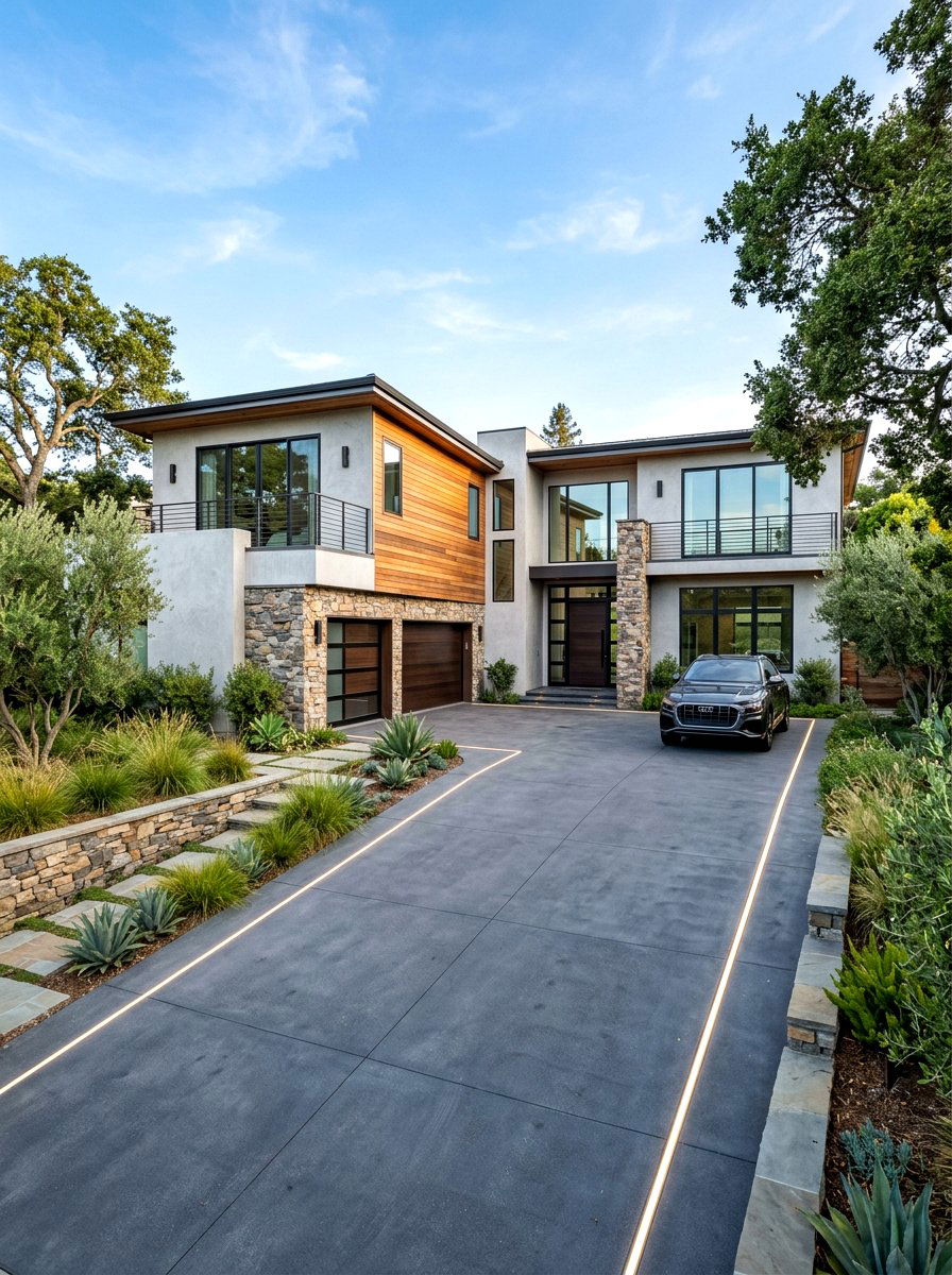 Mixed material clay exterior - 30 clay stucco exterior ideas