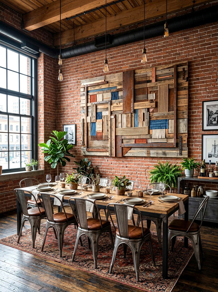 Mixed media dining room - 30 art filled dining room ideas
