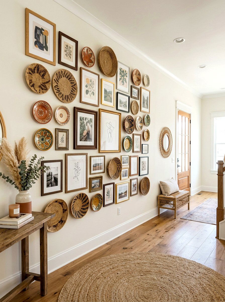 Mixed media wall decor - 30 salon wall ideas