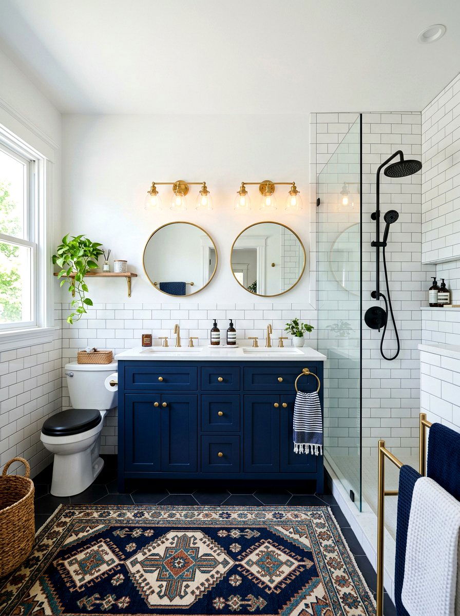 Mixed metal bathroom fixtures - 30 alcove tub styling ideas