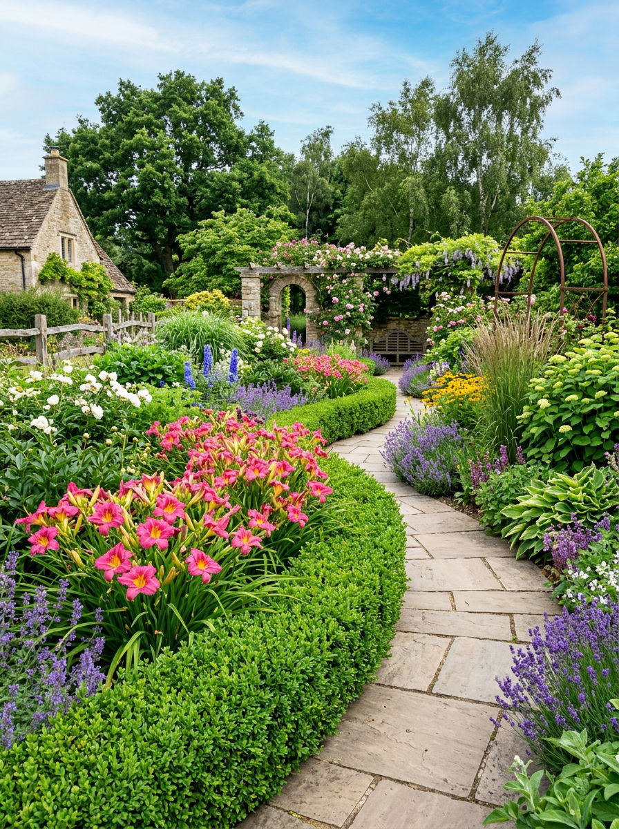 Mixed perennial and shrub garden - 30 perennial flower bed ideas