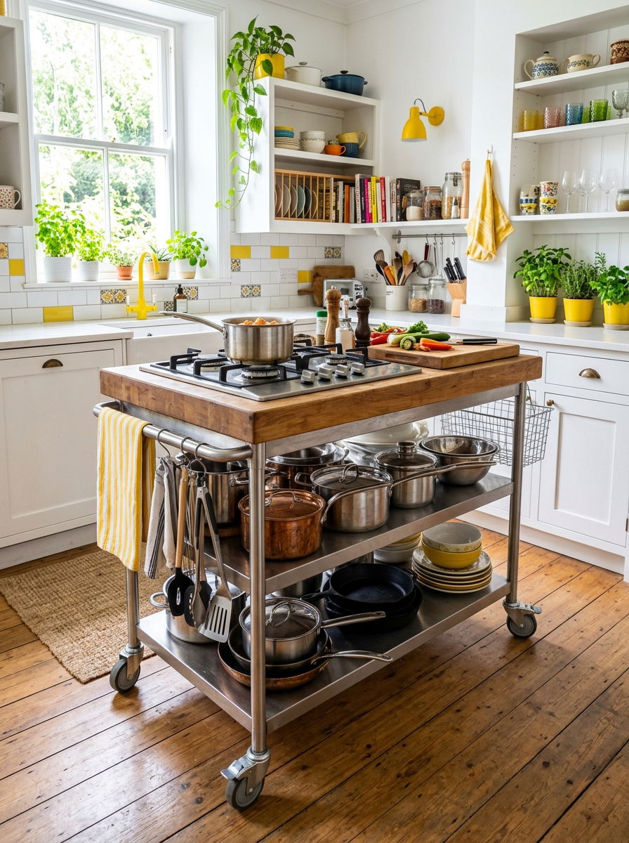 Mobile Cart Small Kitchen - 30 small kitchen ideas
