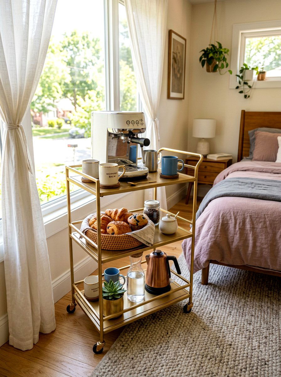 Mobile Coffee Cart For Bedroom - 30 bedroom coffee corner ideas