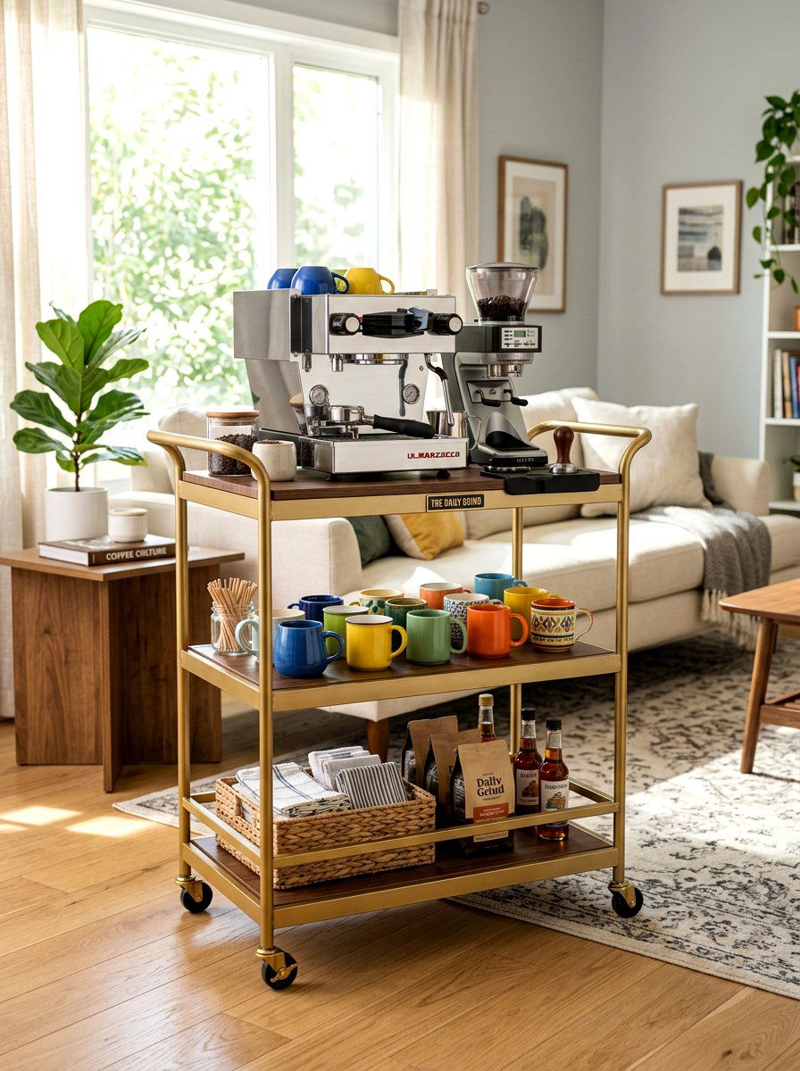 Mobile Coffee Cart Setup - 30 aesthetic home cafe setup ideas