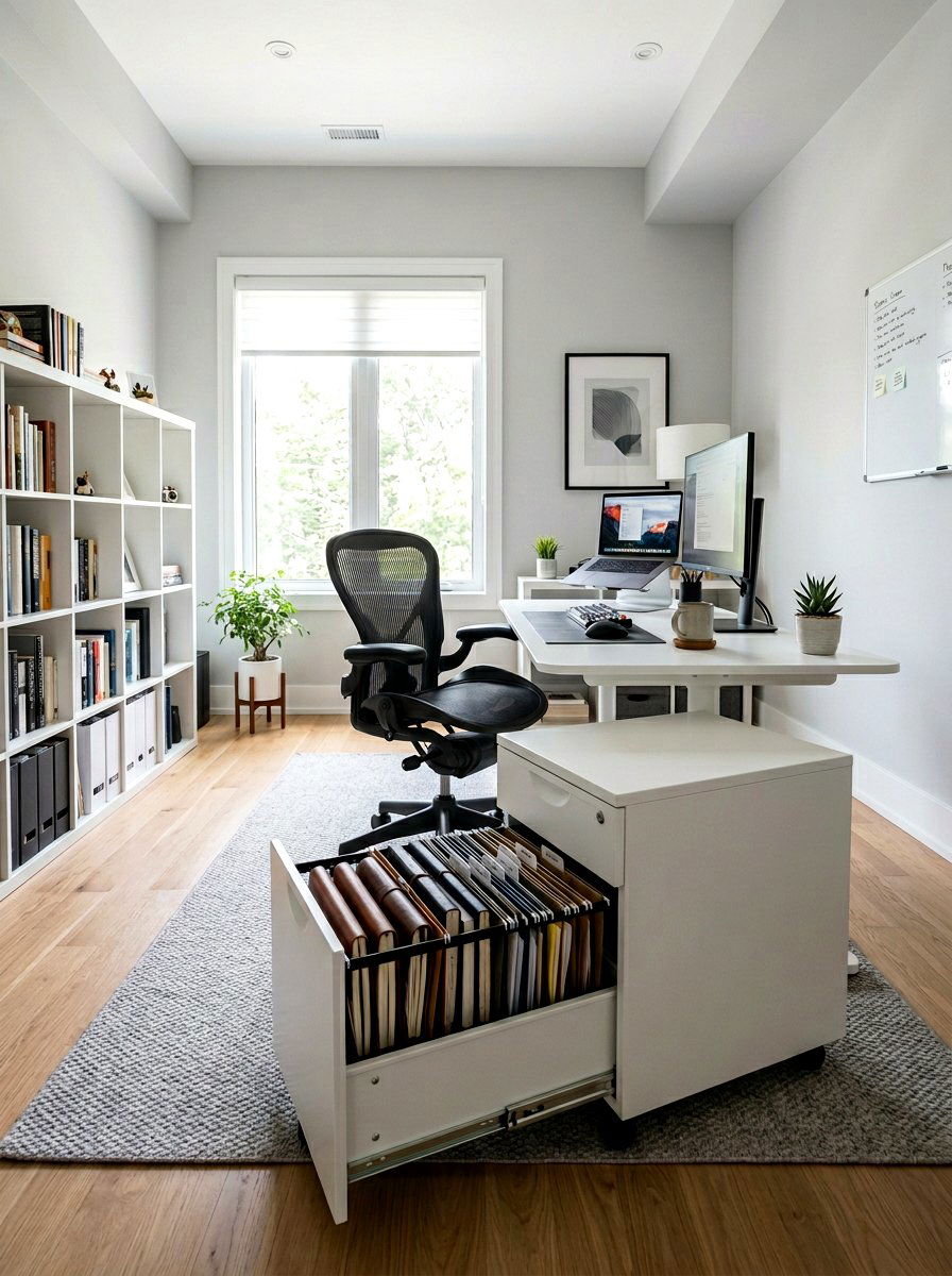 Mobile File Cabinet - 30 notebook storage ideas