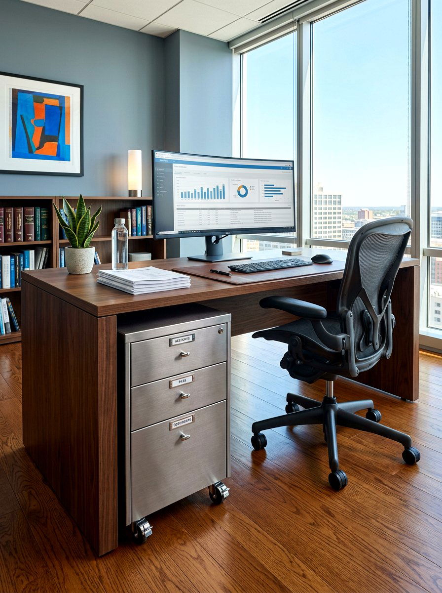 Mobile Filing Cabinet - 30 office organization ideas