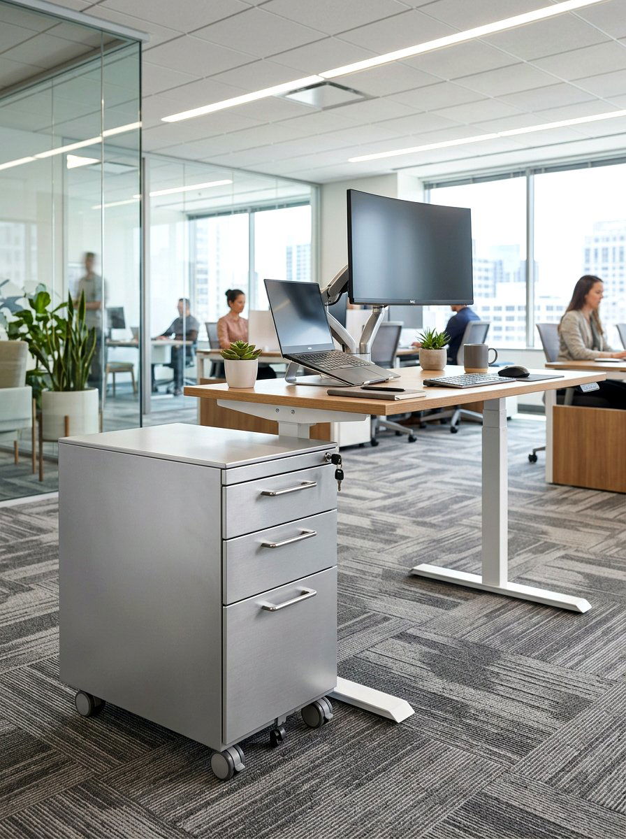 Mobile Pedestal Cabinet - 30 office file storage ideas