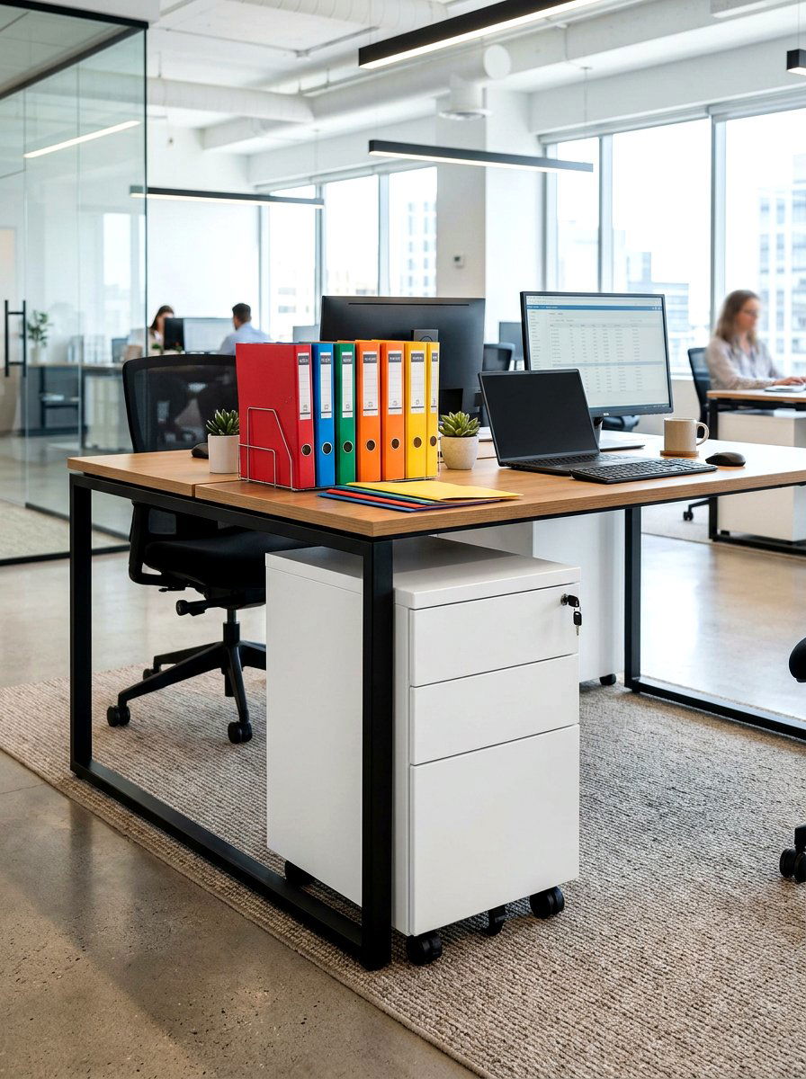 Mobile Pedestal Files - 30 home office storage ideas