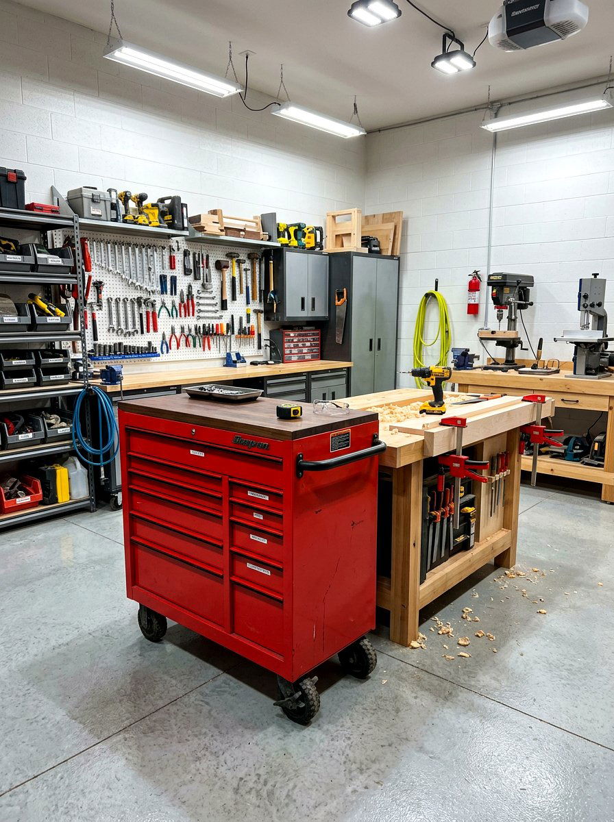 Mobile Tool Cabinet - 30 small garage ideas