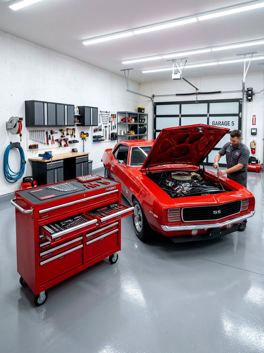 Mobile Tool Cart For Garage Workshop - 30 garage organization for small spaces ideas