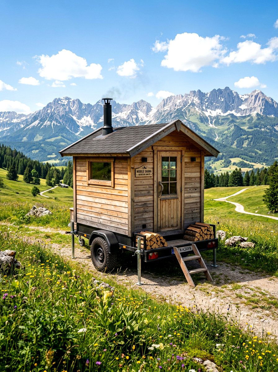 Mobile Trailer Sauna - 30 backyard sauna ideas