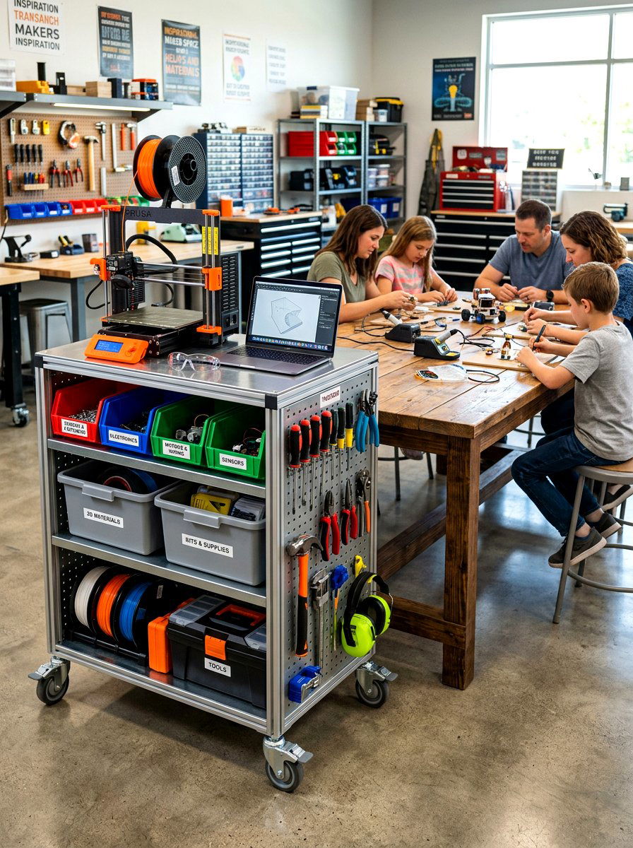 Mobile maker space cart - 30 maker space ideas