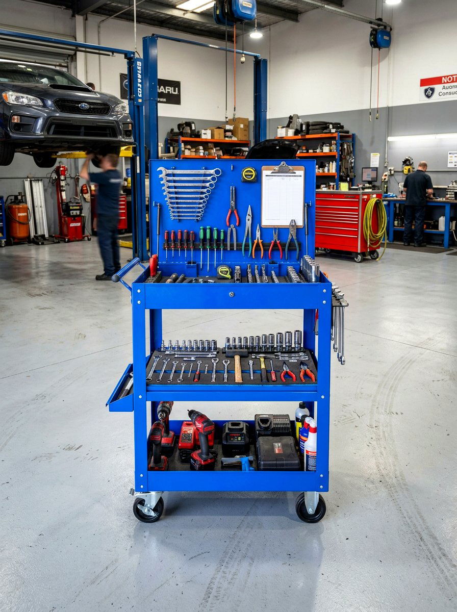 Mobile rolling tool cart - 30 small tool organizer ideas