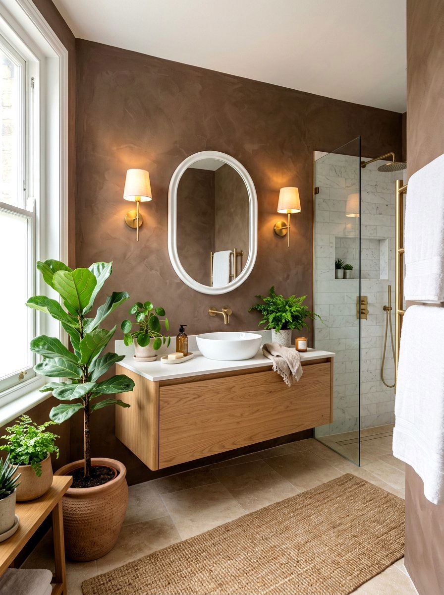 30 Chocolate Bathroom Ideas to Create a Rich, Spa-Like Look